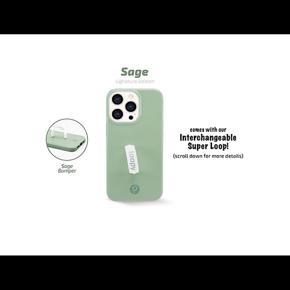 Free Shipping! Brand New Sage iPhone 13 pro Loopy Case